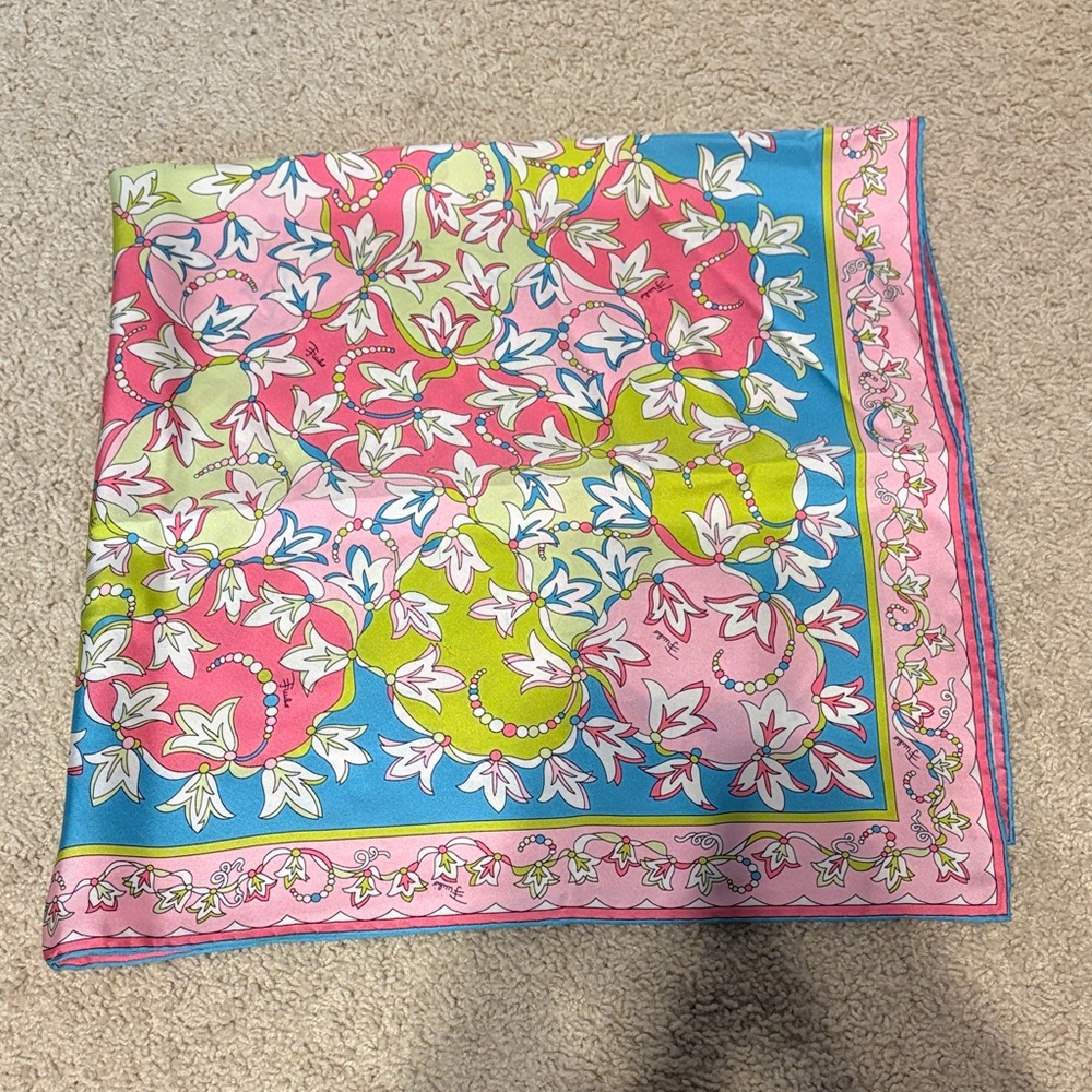 Emilio Pucci 100% Silk Scarf